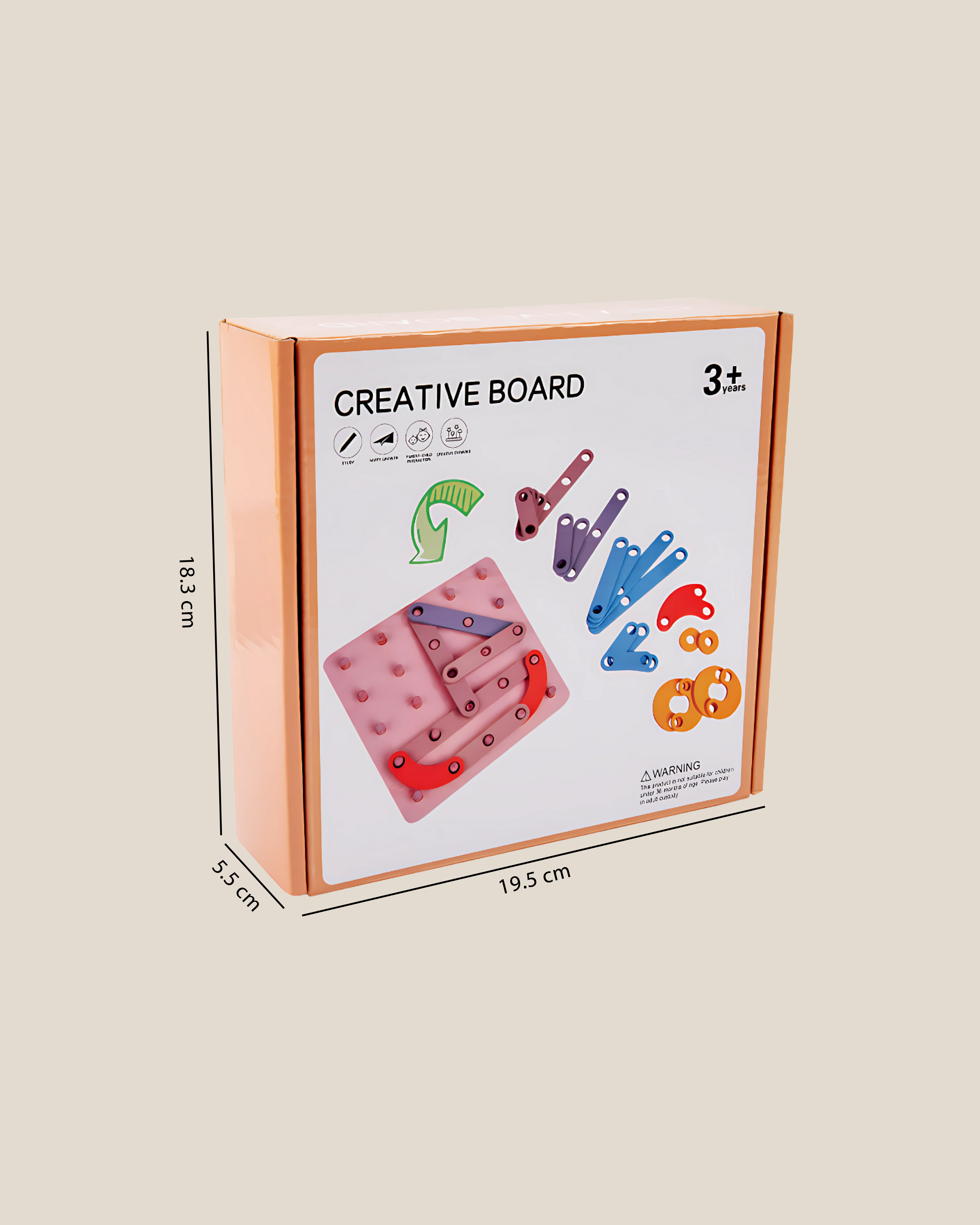Creative Pegboard Building Set - STEM Construction Toy (3+)